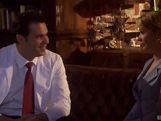 Sweet lady cannot resist a good-looking stallion's big dick