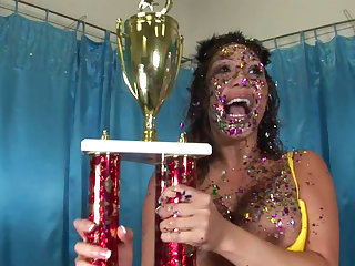 Hardcore fuck in anal hole with slender brunette that has a big juicy booty