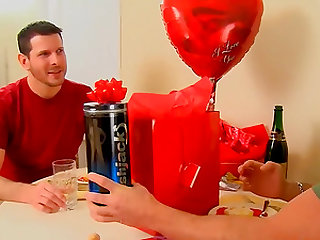 Older hairy stud fucks this younger dude until he cums hard