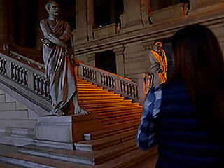 Small-waisted Alysa Gap receiving a thick black cum gun in her twat