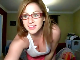 Sexy blonde babe on webcam teasing and having fun